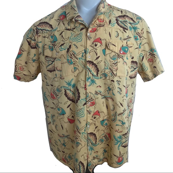 Koto Other - Koto Vintage Hawaiian Shirt Print Men's Fish Surf